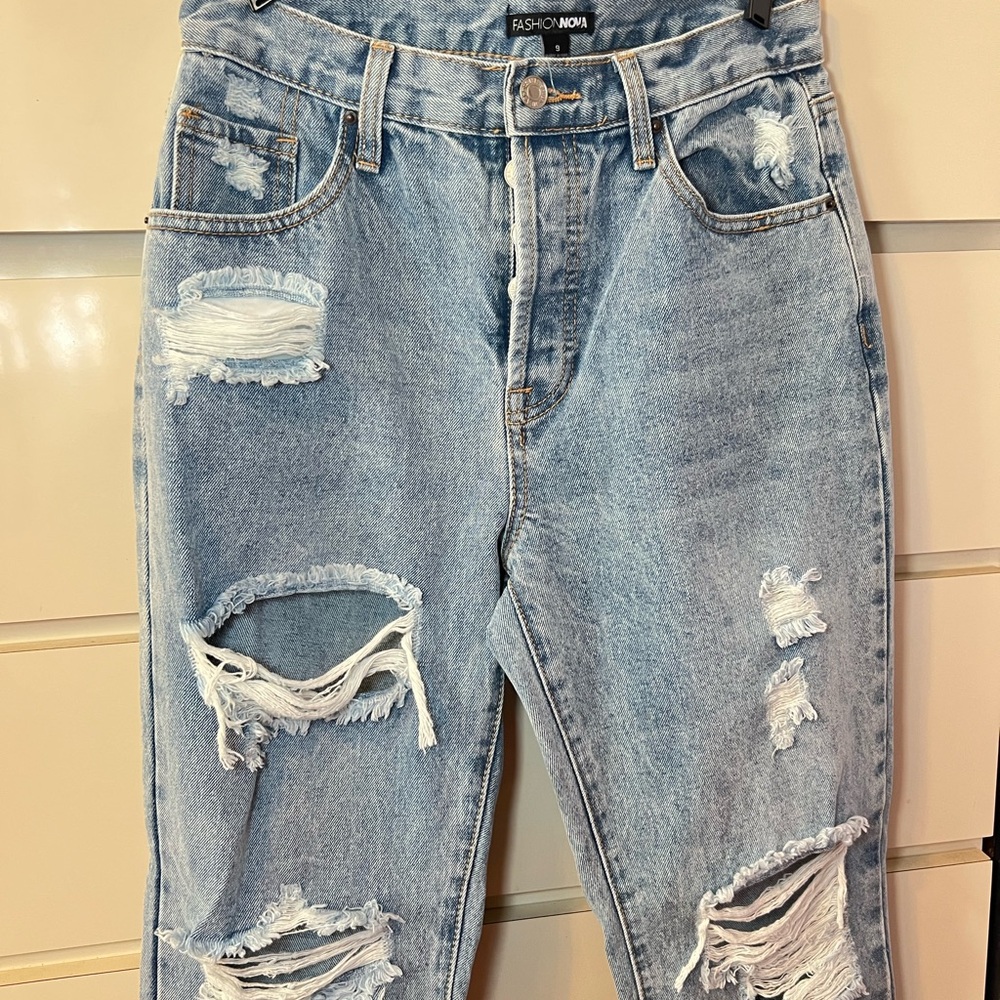 Fashion Nova Light Blue Denim Jeans